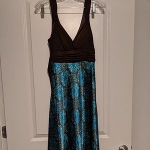 Studio Y Size S Brown & Blue Hankercheif dress